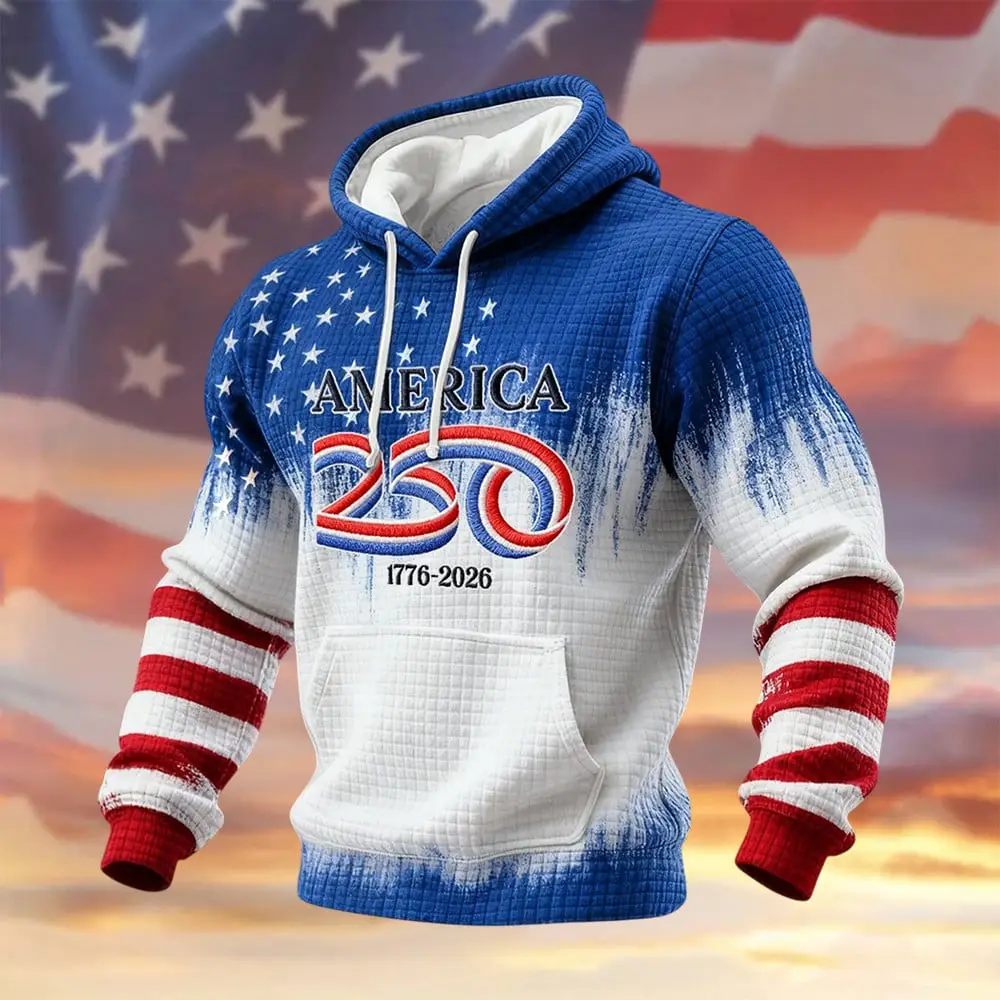 America 250th Anniversary 1776 2026 Hoodie Fourth Of July Hooded Sweatshirt Patriotic Gift Idea America 250th Anniversary 1776 2026 Hoodie Fourth Of July Hooded Sweatshirt Patriotic Gift Idea - Image 1