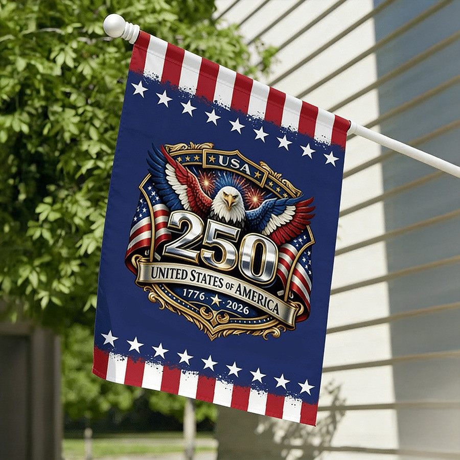 America 250th Anniversary 1776 2026 House Flag Patriotic Eagle Flag Patriotic Decor America 250th Anniversary 1776 2026 House Flag Patriotic Eagle Flag Patriotic Decor - Image 1