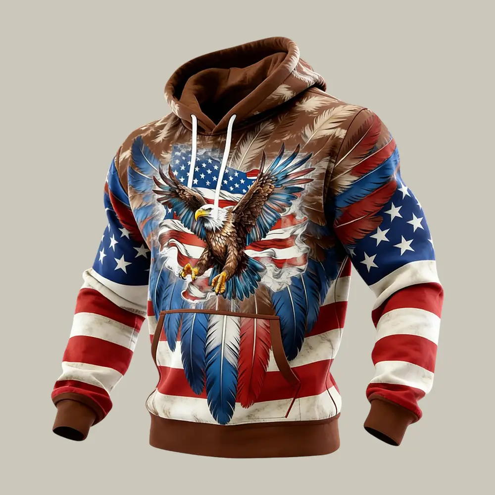 America 250th Anniversary 1776 2026 Patriotic Eagle Hoodie July 4 Outfits Present For Patriots America 250th Anniversary 1776 2026 Patriotic Eagle Hoodie July 4 Outfits Present For Patriots - Image 1