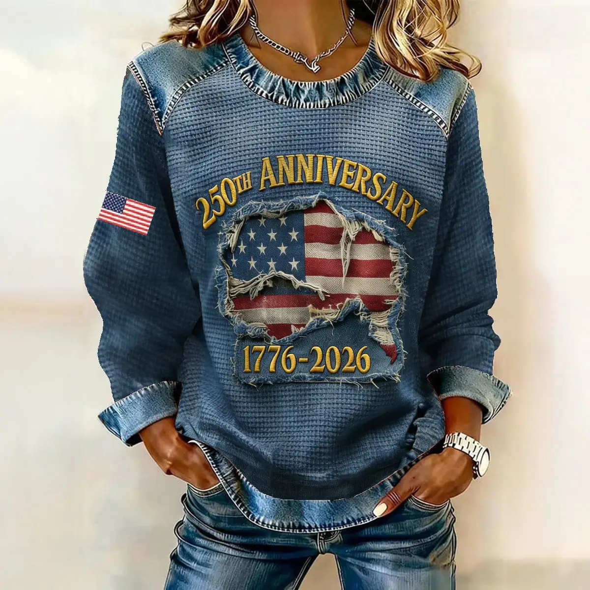 America 250th Anniversary 1776 2026 Sweatshirt Independence Day Apparel Gift For Wife America 250th Anniversary 1776 2026 Sweatshirt Independence Day Apparel Gift For Wife - Image 1