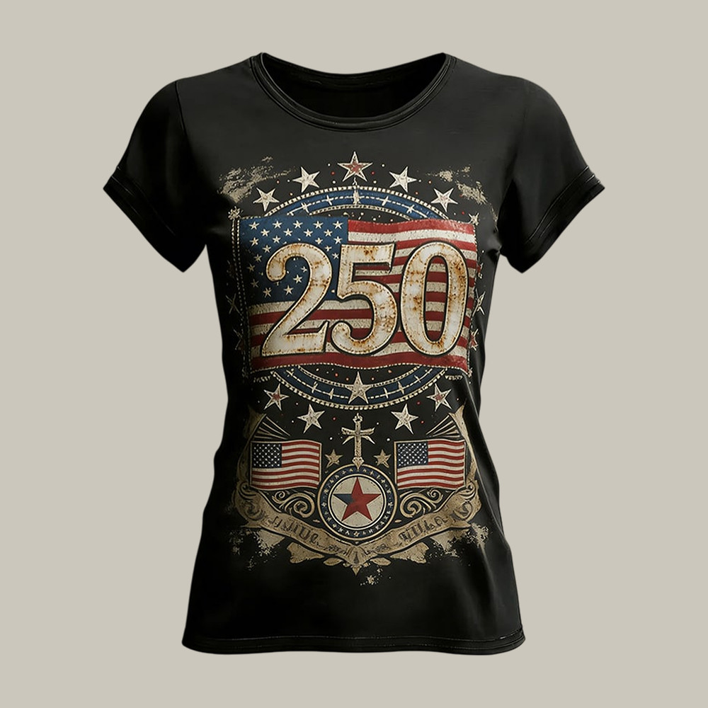 America 250th Anniversary 1776 2026 T-Shirt July 4 Clothes Independence Day 2026 Gift America 250th Anniversary 1776 2026 T-Shirt July 4 Clothes Independence Day 2026 Gift - Image 1
