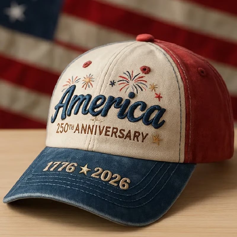America 250th Anniversary Baseball Hat 1776 2026 Patriotic Fireworks USA Independence Gift For Dad