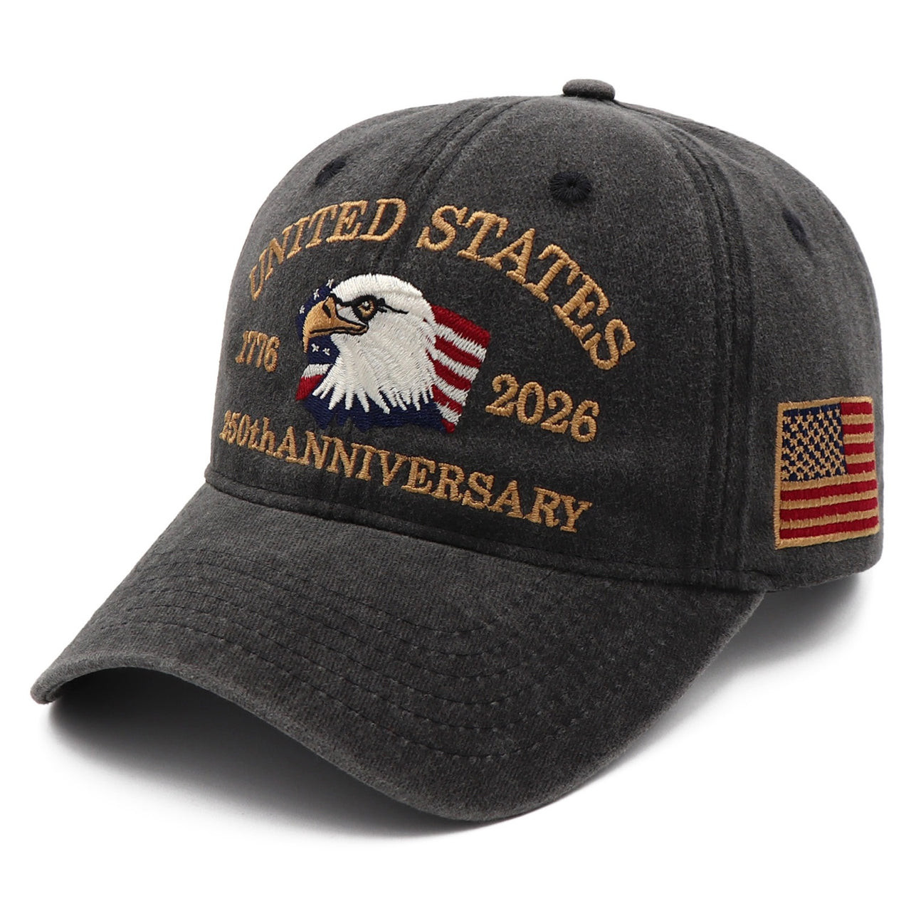 America 250th Anniversary Eagle Embroidery Hat Patriotic Classic Cap 4th Of July Gift