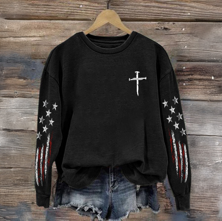 America 250th Anniversary Faith Sweatshirt Independence Day Apparel July 4 Gift Idea