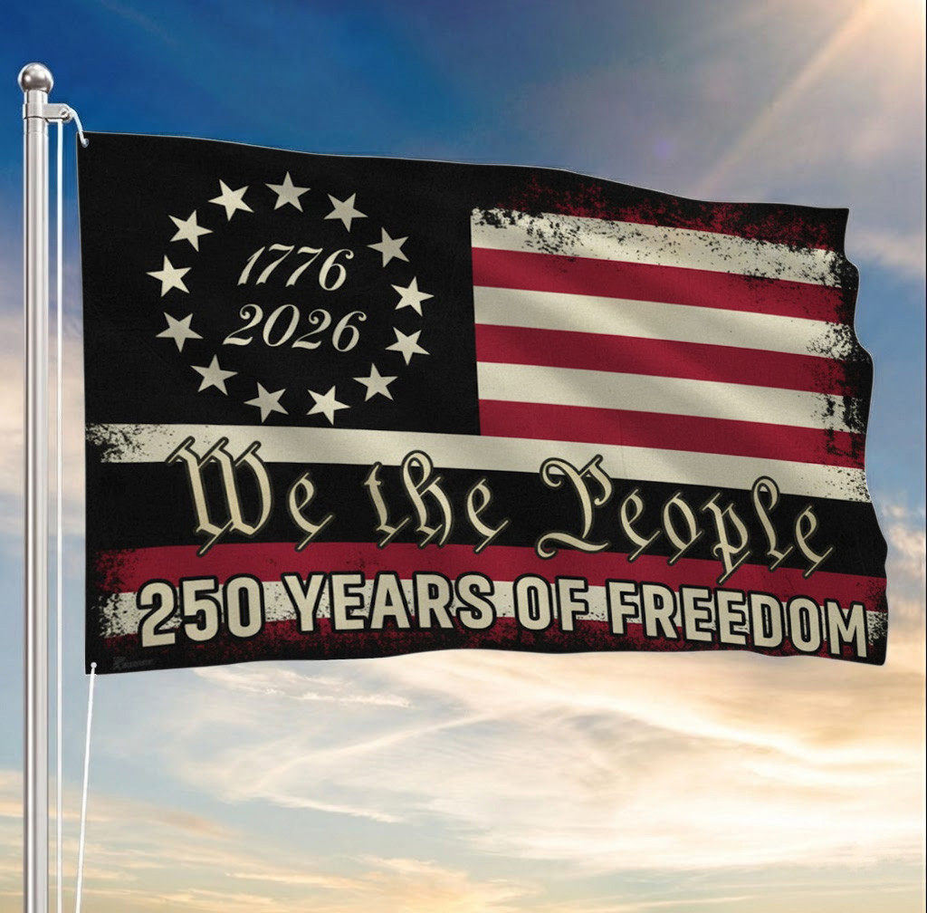 America 250th Anniversary Flag 1776 2026 We The People Patriotic Grommet Flag