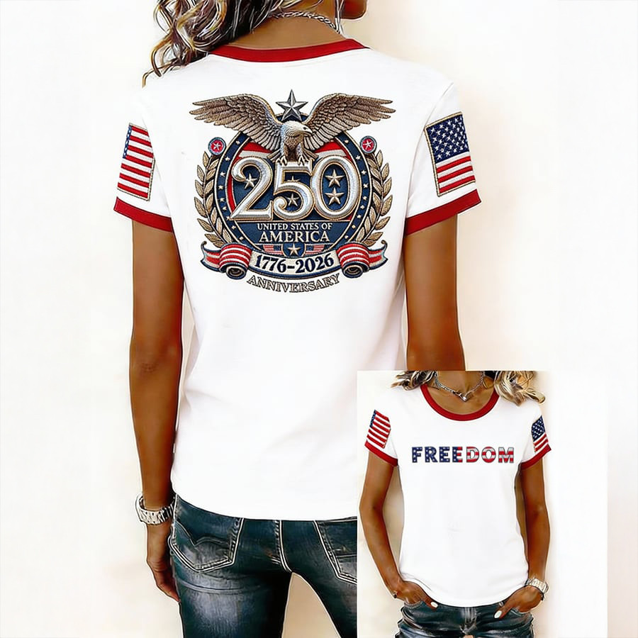 America 250th Anniversary Freedom T-Shirt 1776 2026 Clothes Unique Present For Patriotic Wife
