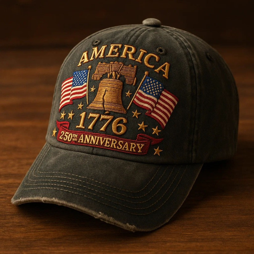 America 250th Anniversary Hat 1776 2026 Liberty Bell Baseball Cap Patriotic Merch Gifts Ideas