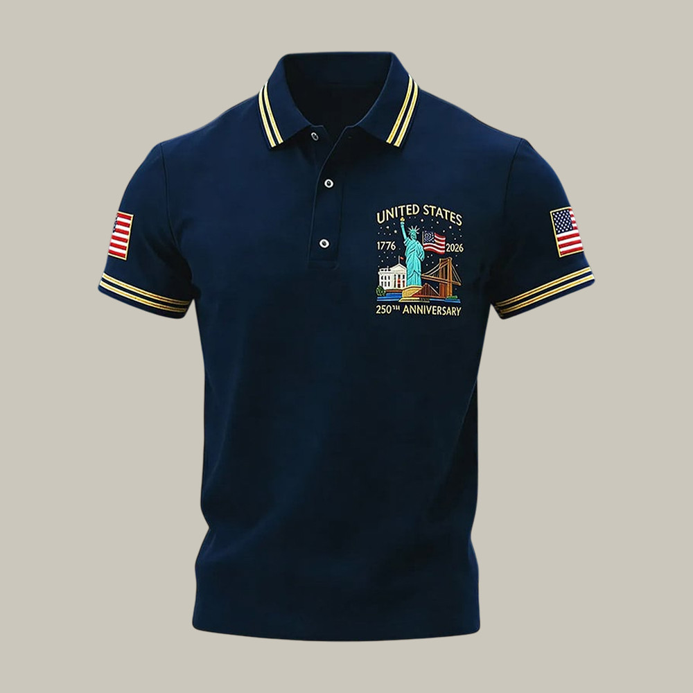 America 250th Anniversary Polo Shirt Statue Of Liberty Apparel Fourth Of July Presents
