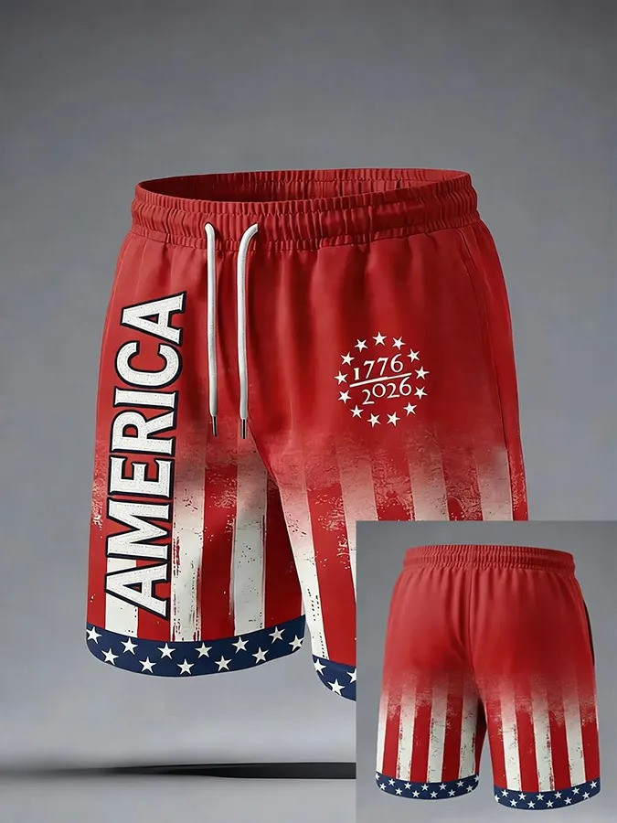 America 250th Anniversary Shorts Men's Patriotic Apparel Best 4th Of July Gifts For Him