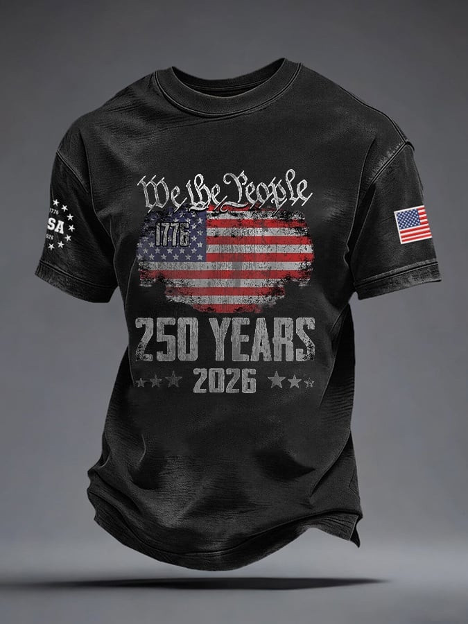 America 250th Anniversary T-Shirt We The People 250 Years 2026 Shirt Patriotic Gifts For Dad