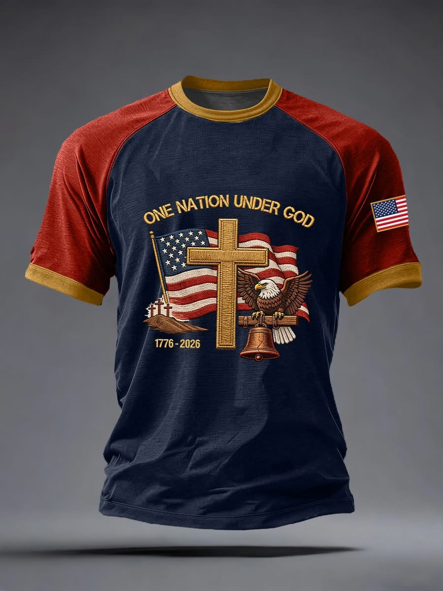 America 250th T-Shirt One Nation Under God Shirt Gift For Him