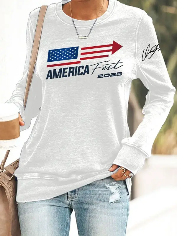 America Fest 2025 Sweatshirt America's Future Starts Here Apparel Best Gift For Her