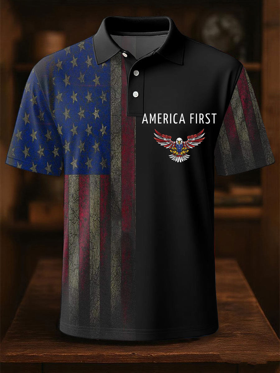 America First Polo Shirt 250th Anniversary Clothing Political Patriotic Themed Gifts America First Polo Shirt 250th Anniversary Clothing Political Patriotic Themed Gifts - Image 1