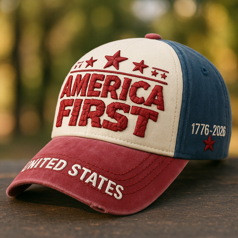 America First Print Hat 1776 2026 United States Patriotic Merch Patriotic Christmas Gifts America First Print Hat 1776 2026 United States Patriotic Merch Patriotic Christmas Gifts - Image 1