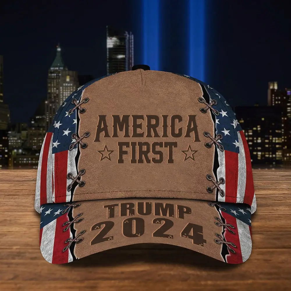 America First Trump 2024 Hat Pro Trump American Flag Hat Gifts For Patriots