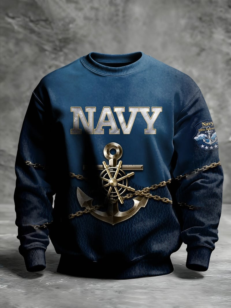 America Navy 250th Anniversary Sweatshirt USA Flag 1776 2026 Clothing Gifts For Husband