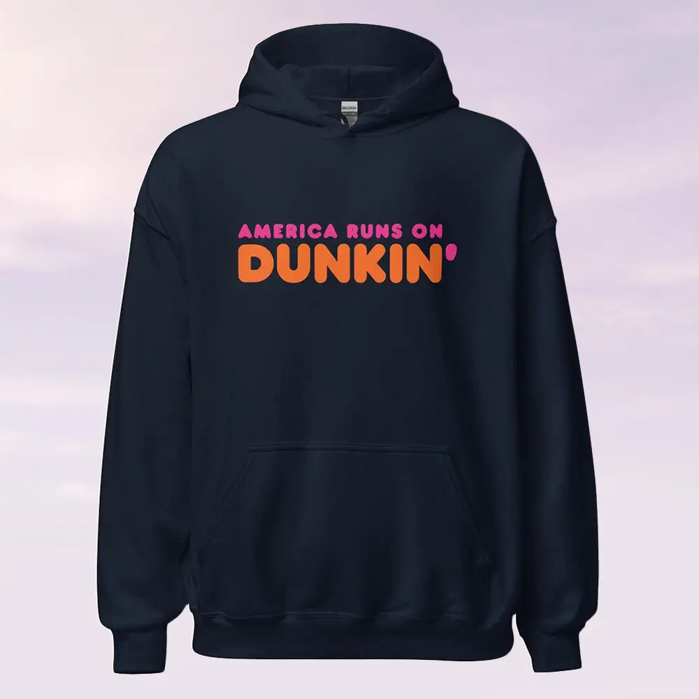 America Runneth On Dunkin Merch America Runneth On Dunkin' Hoodie Gifts Ideas For Men