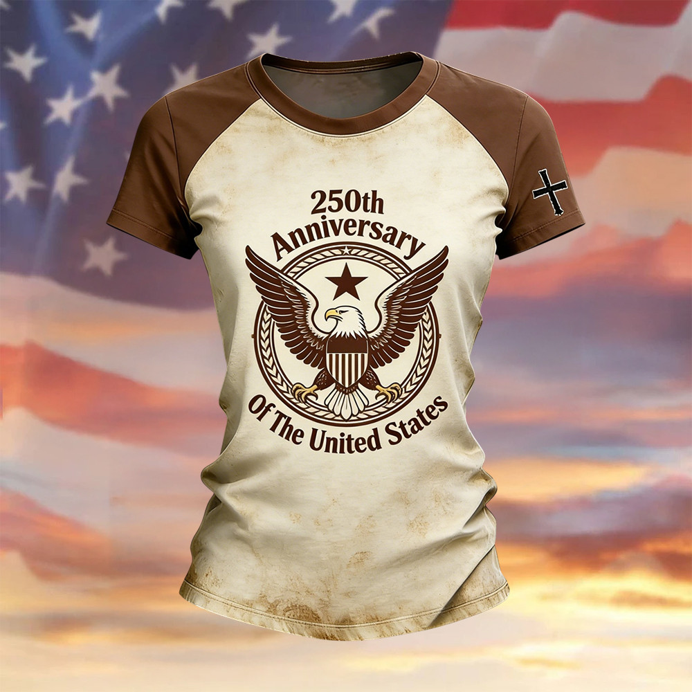 American 250th Anniversary 1776 2026 Faith T-Shirt Patriotic Apparel Freedom Gift For Him