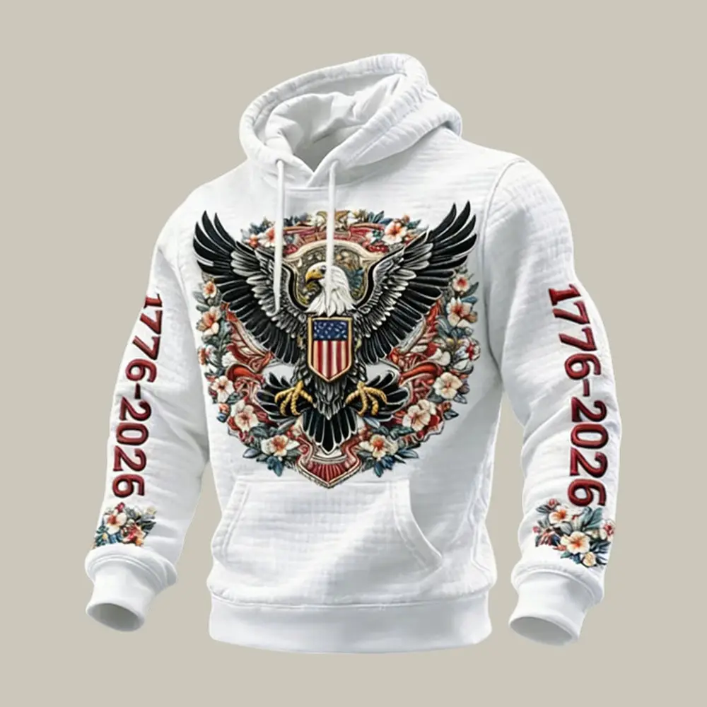 American 250th Anniversary 1776 2026 Hoodie America's Birthday Clothing Patriotic Gift For Him American 250th Anniversary 1776 2026 Hoodie America's Birthday Clothing Patriotic Gift For Him - Image 1