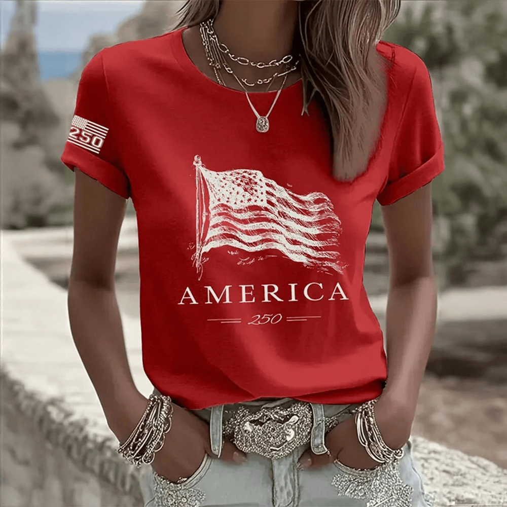 American 250th Anniversary 1776 2026 T-Shirt America's Birthday Clothes Best Gift For Wife