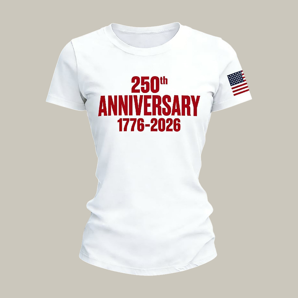 American 250th Anniversary 1776 2026 T-Shirt Fourth Of July Clothes Present For Wife