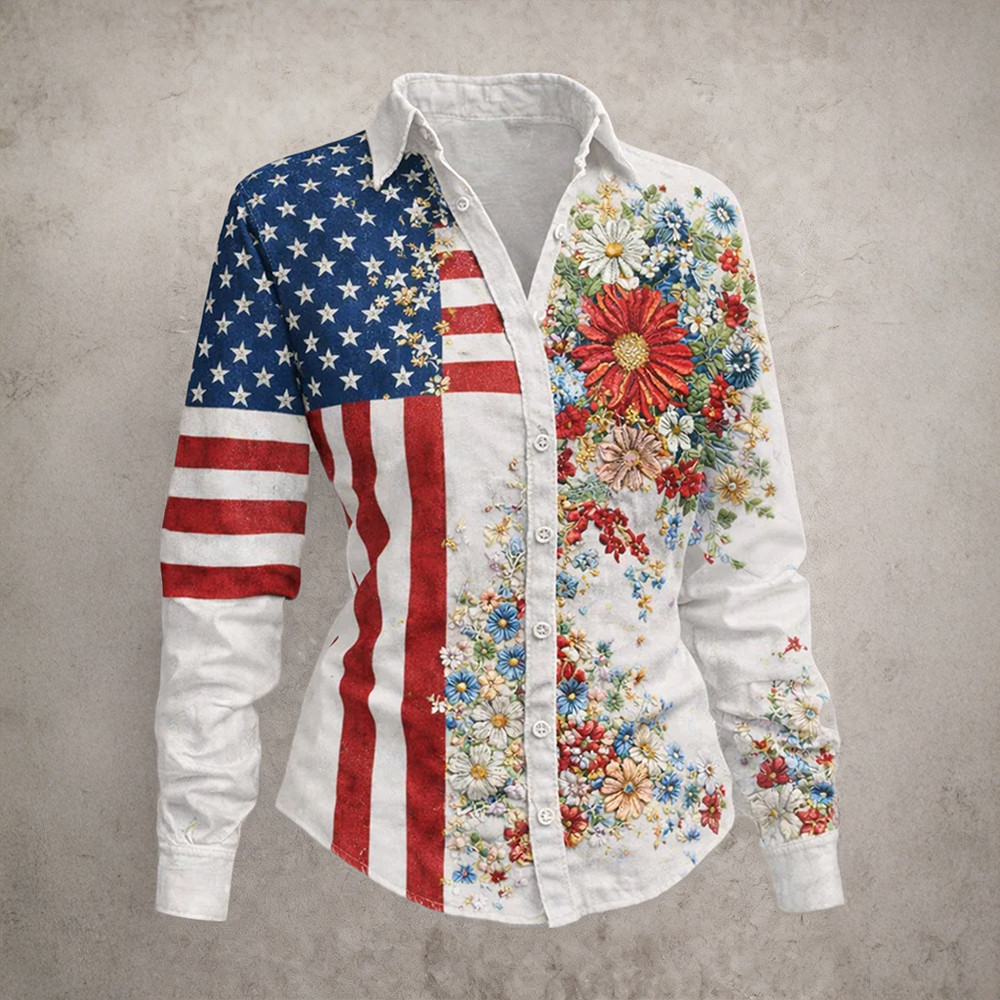 American 250th Anniversary Commemorative Button Up Long Sleeve Shirt Semiquincentennial Merch American 250th Anniversary Commemorative Button Up Long Sleeve Shirt Semiquincentennial Merch - Image 1