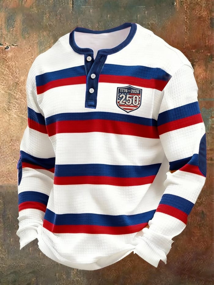 American 250th Anniversary Henley Shirt 1776 2026 American Pride Apparel Gift Ideas