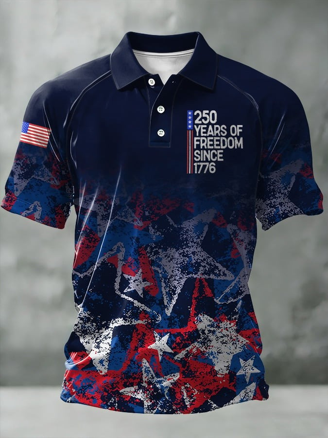 American 250th Anniversary Polo Shirt Independence Day Merch American Pride Gift American 250th Anniversary Polo Shirt Independence Day Merch American Pride Gift - Image 1