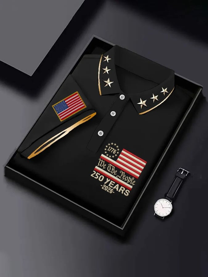 American 250th Anniversary Polo Shirt Mens We The People Apparel 4th July Merch