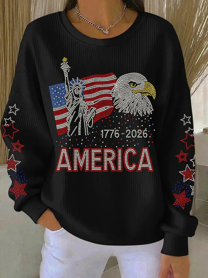 American Eagle Flag Sweatshirt 1776 2026 Independence Day Shirt 4Th Of July Present American Eagle Flag Sweatshirt 1776 2026 Independence Day Shirt 4Th Of July Present - Image 1