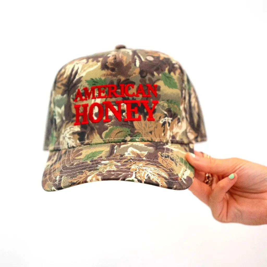 American Honey Hat Camo Hat Gifts For Dad -WearandDecor
