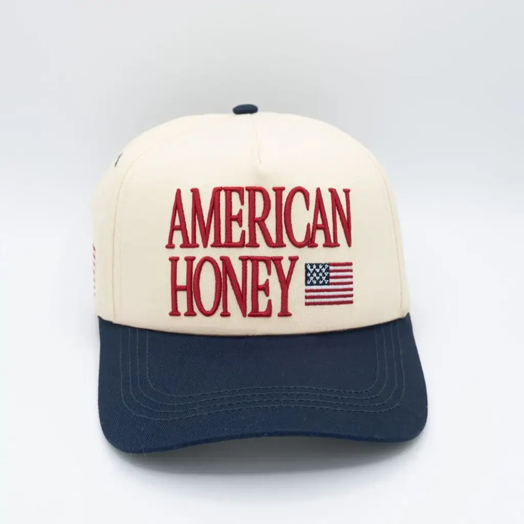 American Honey Hat Embroidered Meaningful Gifts For Boyfriend -WearandDecor