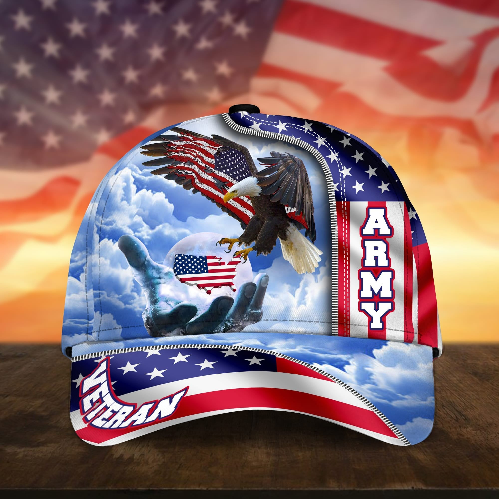 American Pride US Veteran Hat United States Army Merch Best Gift for 4th of July American Pride US Veteran Hat United States Army Merch Best Gift for 4th of July - Image 1