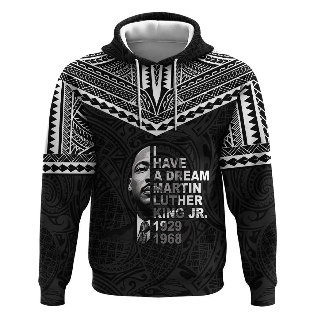 American Samoa MLK Day Hoodie Black History Month Polynesian Style Clothes Gift For Him