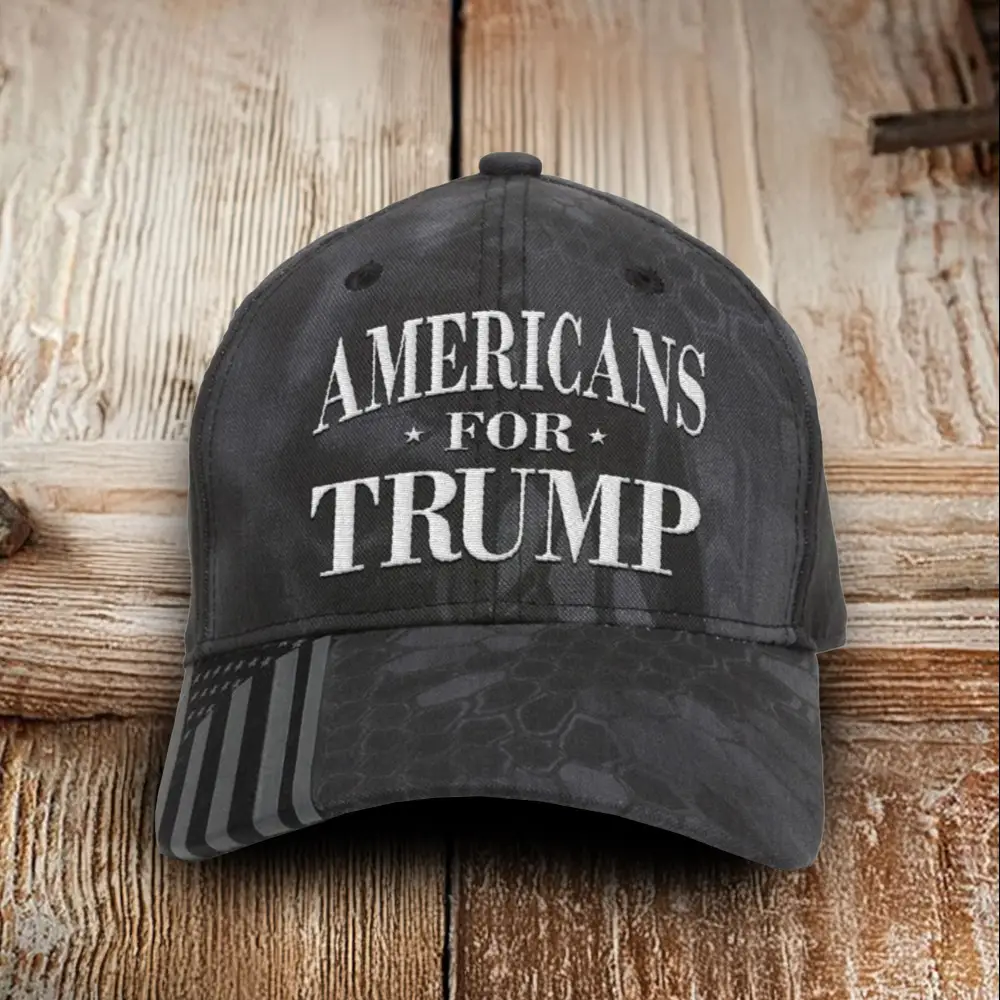 Americans For Trump Embroidered Camo Hat Donald Trump For President 2024 MAGA Hat Gifts