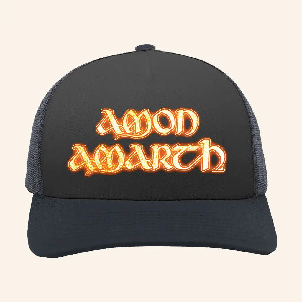 Amon Amarth Merch Logo Trucker Hat Gifts For Band Fans -WearandDecor
