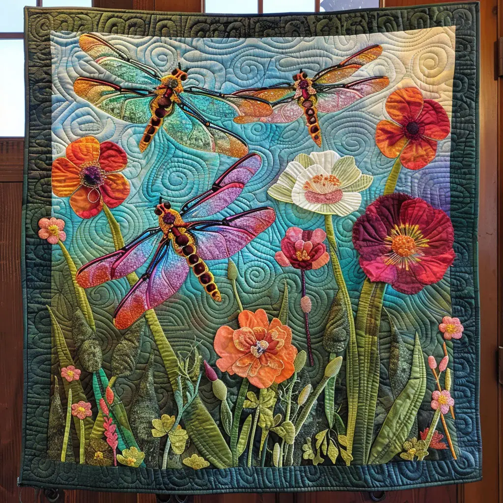 Among Bloom Grace Quilt Blanket Dragoy Colorful Floral Nature Gifts For Her