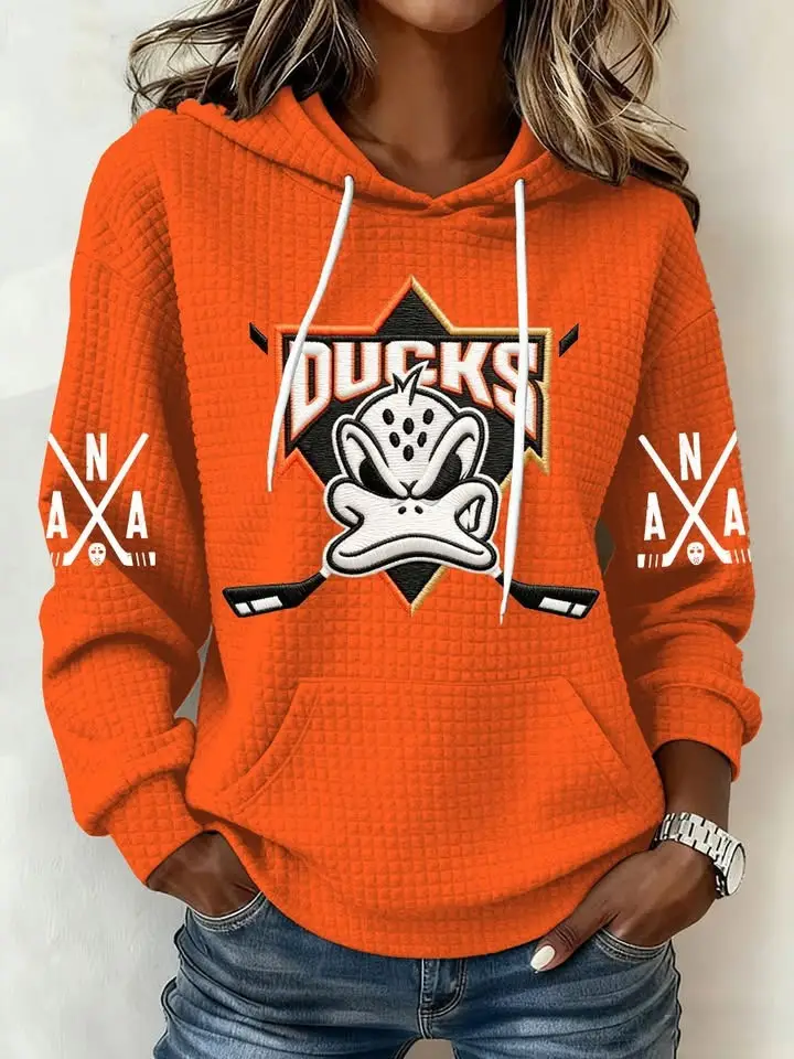 Anaheim Ducks Hoodie Women's Game Day Clothes Anaheim Ducks Merch Gifts For Hockey Fans