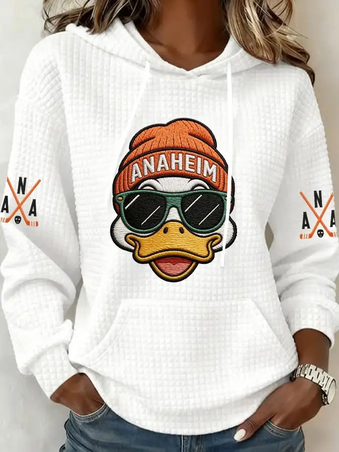Anaheim Ducks Hoodie Women's Game Day Clothes Anaheim Hockey Merch Gifts For Fans