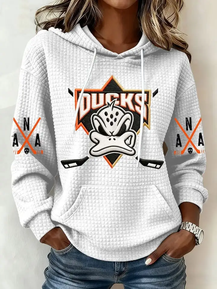 Anaheim Ducks Hoodie Women's Game Day Outfits Anaheim Ducks Merch Gifts For Hockey Fans