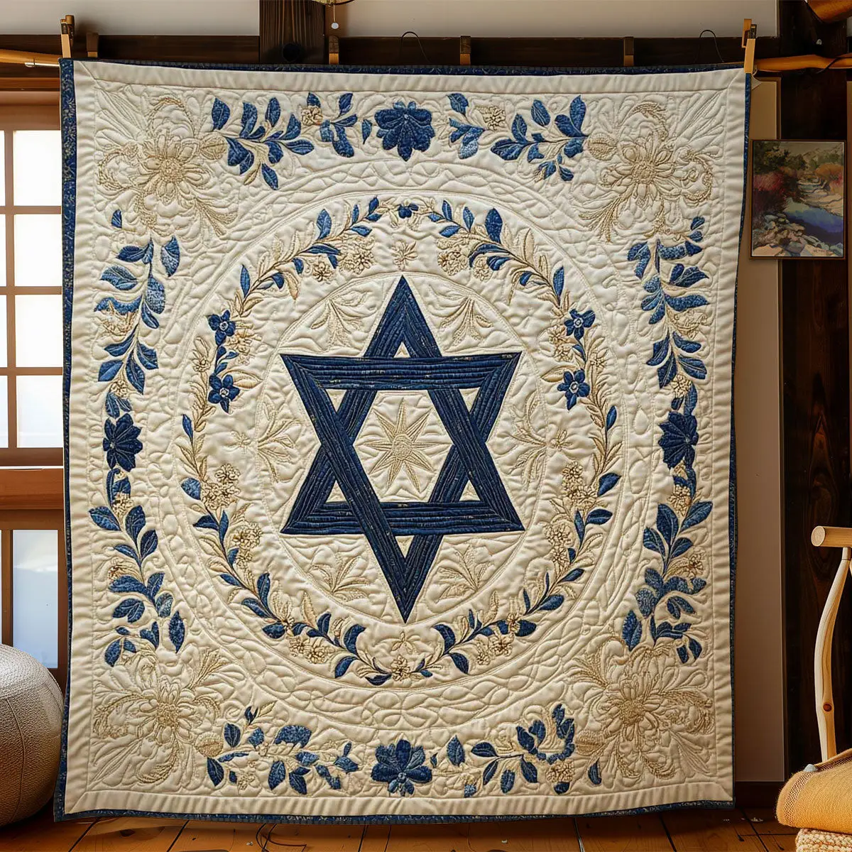 Ancient Jewish Star Quilt Blanket Star Of David Spiritual Gifts For Mom