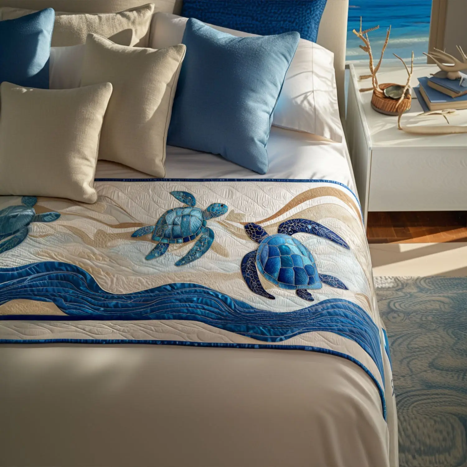 Ancient Pathways Quilted Bed Runner Ancient Pathways Tribal-Inspired Gift