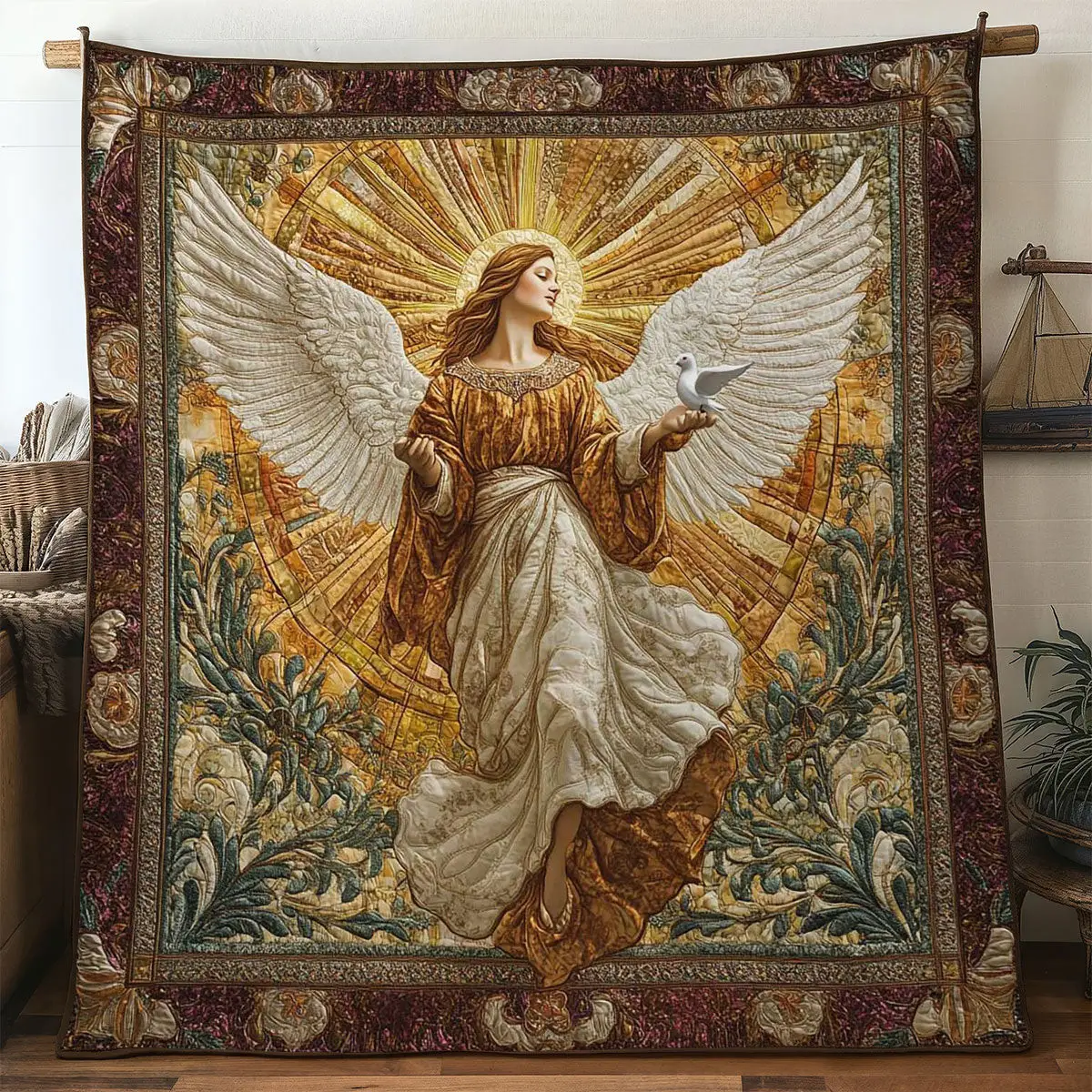 Angel Light Quilt Blanket Spiritual Themed Gifts For Girlfriend