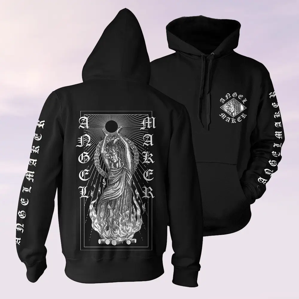 AngelMaker Merch Burning Witch Hoodie Grunge Street Style Christmas Gifts For Brother