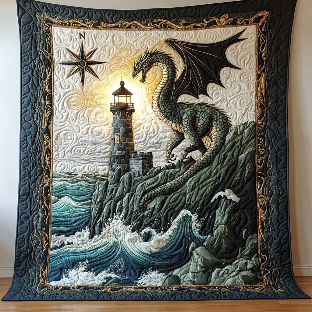 Angry Dragon Quilt Blanket Christmas Holiday Dragoy Christmas Gifts