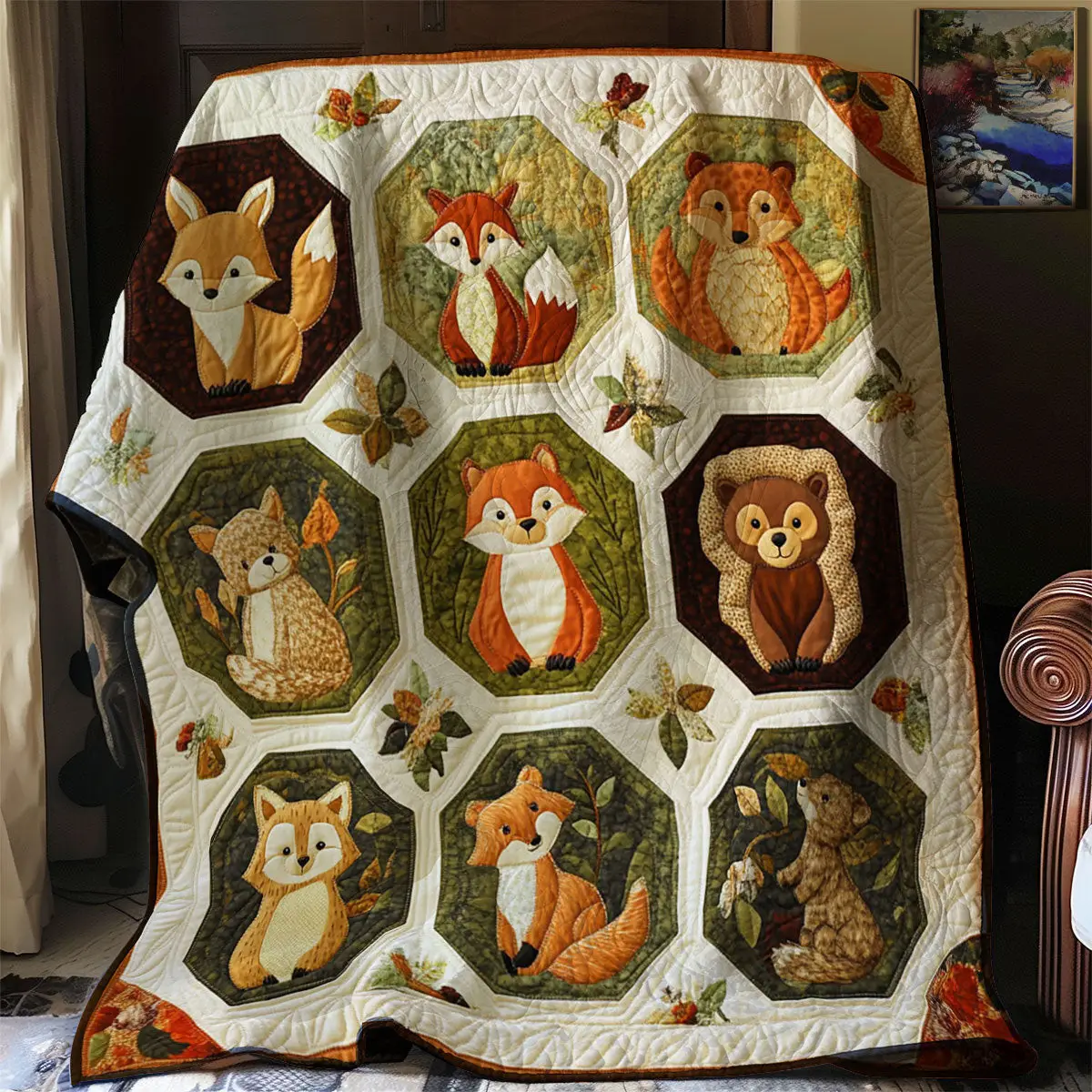 Animal Quilt Blanket Christmas Holiday Cute Ideas For Animals Lovers For Girls Animal Quilt Blanket Christmas Holiday Cute Ideas For Animals Lovers For Girls - Image 1