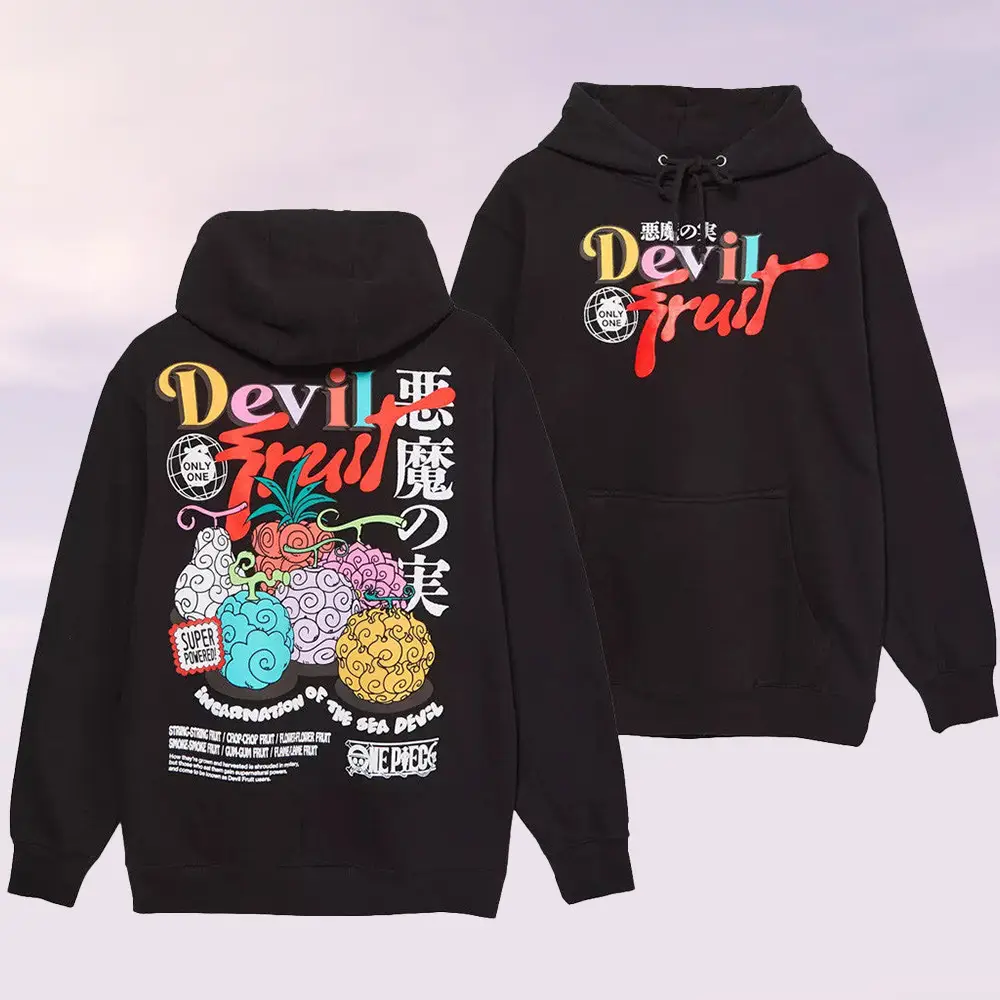 Anime Merch One Piece Hoodie Devil Fruit Clothing Unique Gift Ideas For Brother