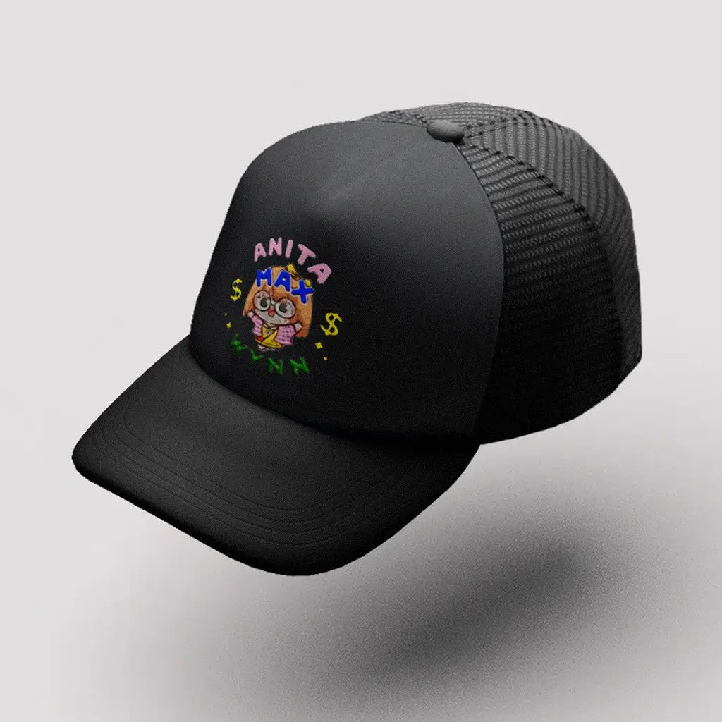 Anita Max Wynn Hat Drake Merch Embroidered Black Trucker Hat Gifts For Girlfriend -WearandDecor