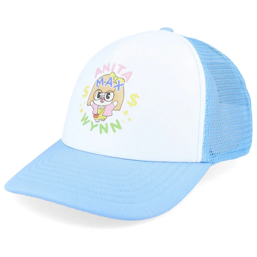 Anita Max Wynn Hat Drake Merch White And Light Blue Trucker Hat Cute Gifts For Friends -WearandDecor