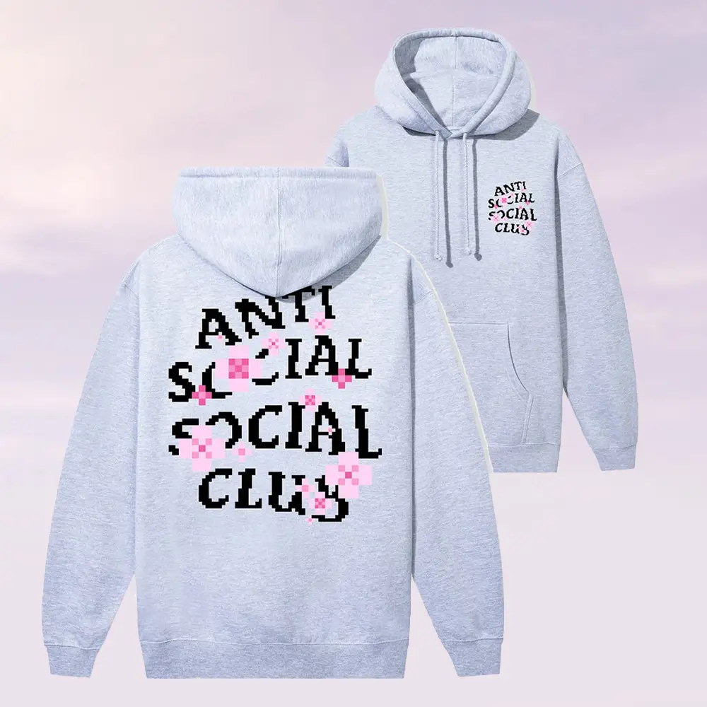 Anti Social Social Club Merch ASSC X Minecraft Cherry Blossom Hoodie Gifts For Boyfriend